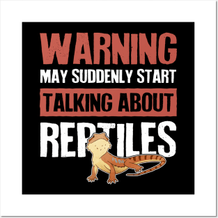 Bearded Dragon Lizard Reptile Warning Posters and Art